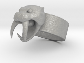 Angry Saber tiger Ring V01 in Aluminum: Small