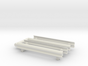 Guard Rail (x4) 1/87 in White Natural Versatile Plastic