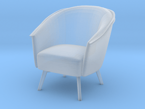 Miniature 1:24 Armchair  in Smooth Fine Detail Plastic: 1:24