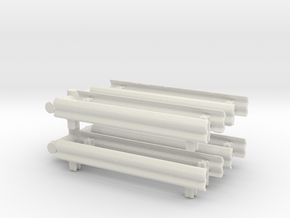 Guard Rail (x8) 1/120 in White Natural Versatile Plastic