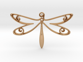 The Dragonfly Pendant in Polished Bronze