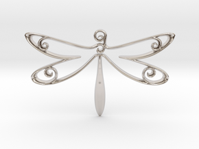The Dragonfly Pendant in Platinum