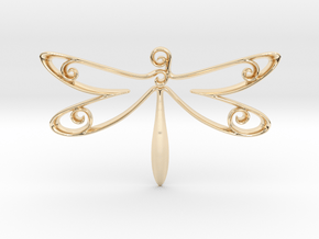 The Dragonfly Pendant in 14K Yellow Gold