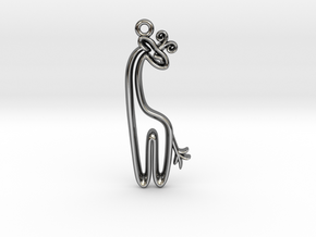 Tiny Giraffe Charm in Fine Detail Polished Silver