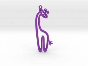 The Giraffe Pendant in Purple Processed Versatile Plastic