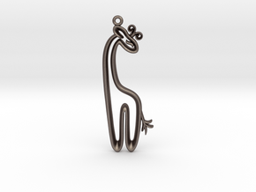 The Giraffe Pendant in Polished Bronzed-Silver Steel