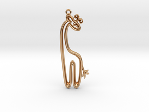 The Giraffe Pendant in Polished Bronze