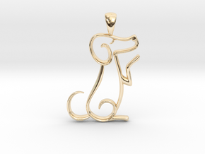 The Dog Pendant Necklace in 14K Yellow Gold