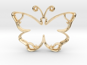 The Butterfly Pendant Necklace in 14K Yellow Gold