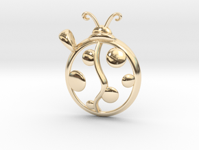 The Ladybug Pendant Necklace in 14K Yellow Gold
