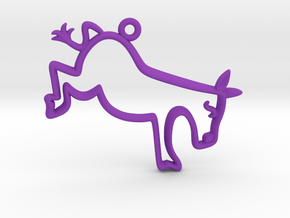Tiny Donkey Charm in Purple Processed Versatile Plastic