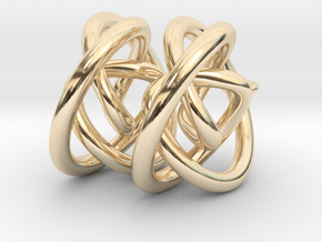 infinity knot earring in 14K Yellow Gold