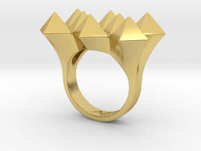 Bugnato Ring in Polished Brass: 5 / 49