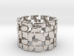 Borg Cube Ring Size 12 in Platinum