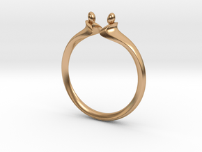 Duality Ring M6 in Polished Bronze