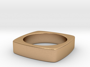 Square Ring in Natural Bronze: 5 / 49