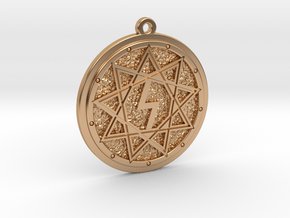 Nine ultimate star amulet in Polished Bronze: Medium