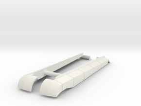 Tiger II Side Skirts set 1/76 in White Natural Versatile Plastic