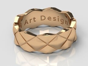 Quilted Ring in Polished Bronze: 10 / 61.5