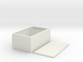 Durable Sliding Lid Deckbox for M:TG, Pokemon, TCG in White Natural Versatile Plastic