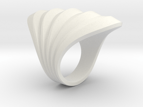 Waves Ring M in White Natural Versatile Plastic: 5 / 49