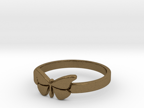 Butterfly (small) Ring Size 10 in Natural Bronze