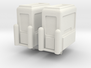 Toll Booth (x2) 1/144 in White Natural Versatile Plastic