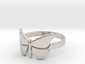 Butterfly (large) Ring Size 10 in Platinum