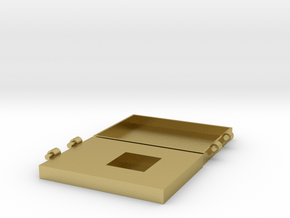 Hinged Engraveable Ring Box For Proposals in Natural Brass