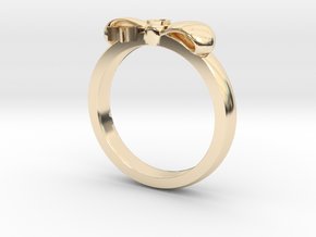 Bow ring in 14K Yellow Gold