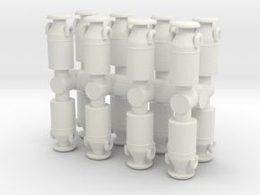 Steel Milk Churn (x16) 1/76 in White Natural Versatile Plastic