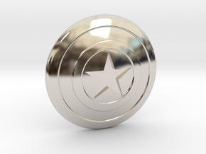 Captain America Shield Tie Pin in Platinum