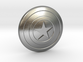 Captain America Shield Tie Pin in Natural Silver