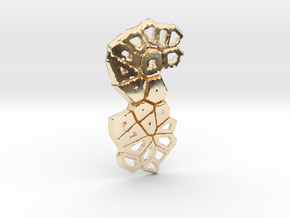 Voronoi Tie Pin in 14k Gold Plated Brass