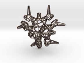 Robot Fruit in Polished Bronzed Silver Steel