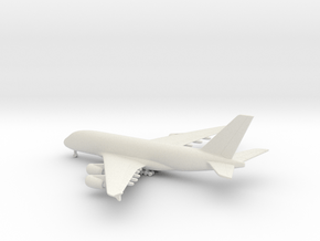 Airbus A380-800 in White Natural Versatile Plastic: 1:700