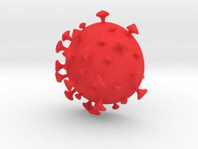 COVID Pandemic Pendant ⛧ VIL ⛧ in Red Processed Versatile Plastic