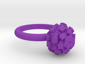 Geometric Bead ring  in Purple Processed Versatile Plastic: 6 / 51.5