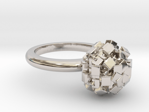Geometric Bead ring  in Platinum: 6 / 51.5