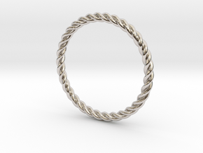 Twist Ring in Rhodium Plated Brass: 5.75 / 50.875