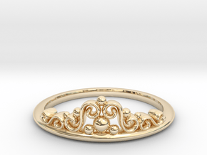 Tiara Ring in 14k Gold Plated Brass: 6 / 51.5