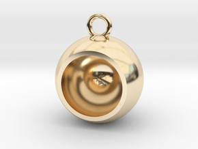 Hollow ball earring in 14k Gold Plated Brass