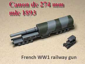 canon de 274 mm mle 1893 1/285 railway artillery  in Tan Fine Detail Plastic
