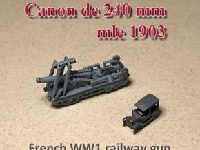 Canon 240 mm TR mle 1903 sur affut truck 1/285 6mm in Tan Fine Detail Plastic