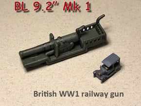 9.2 mk 1 truck 1/285 6mm ww1 railway artillery in Tan Fine Detail Plastic