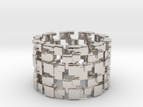 Borg Cube Ring Size 8 in Platinum