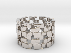 Borg Cube Ring Size 9 in Platinum