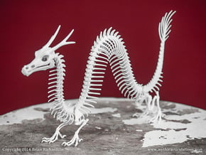 Asian Dragon Skeleton in White Natural Versatile Plastic