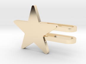 Star Watch Charm in 14k Gold Plated Brass