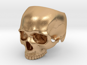 Skull Ring _ R01 in Natural Bronze: 5 / 49